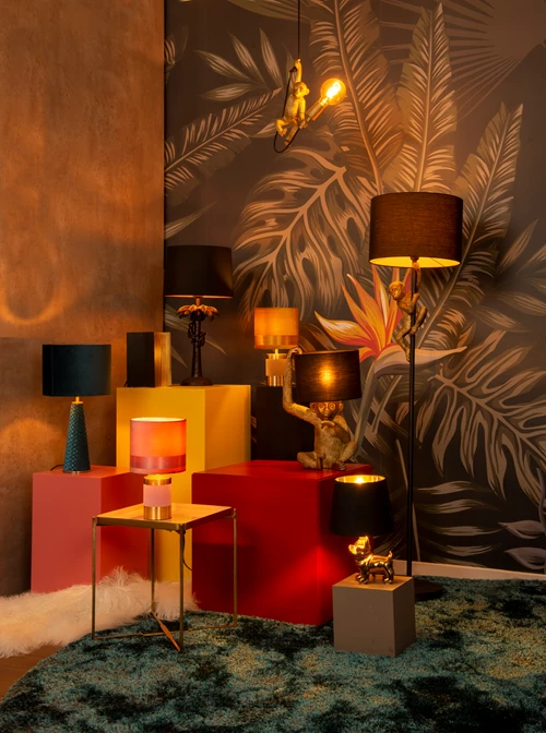 Lucide EXTRAVAGANZA FRIZZLE - Table lamp - Ø 18 cm - 1xE14 - Pink - atmosphere 3